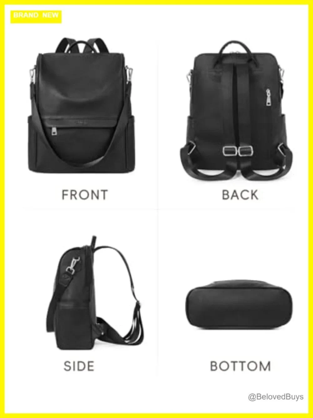 Women's PU Leather Anti-theft Fashion Travel Backpack Purse Shoulder Bag